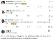Comments assuming Thug dissing Barack Obama on 'Closing Arguments' (Image via X/ @Kurrco)